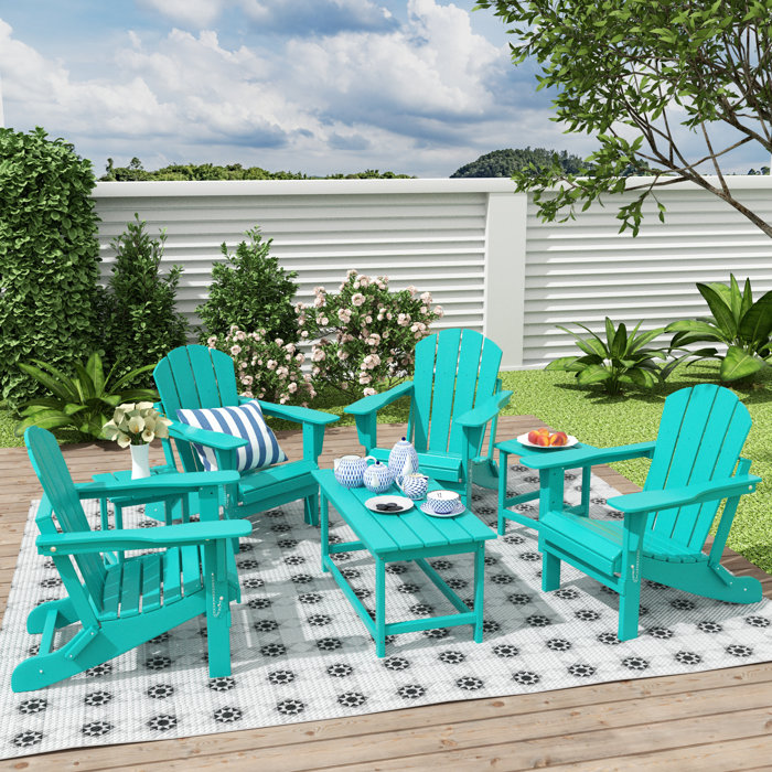 Beachcrest Home Shavon 7Piece Outdoor Patio Adirondack Chair And